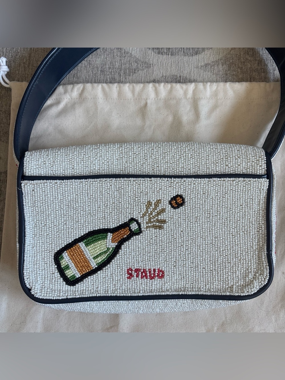 STAUD Tommy Crackers Staudine Beaded Bag - Picture 8 of 10